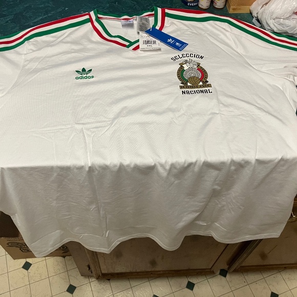 Adidas Men's Retro Away 1985 Mexico Jersey XXXl NWT White Green Soccer Futbol - Picture 1 of 6